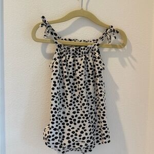 Old Navy Black and White Spotted Kids Bubble Romper